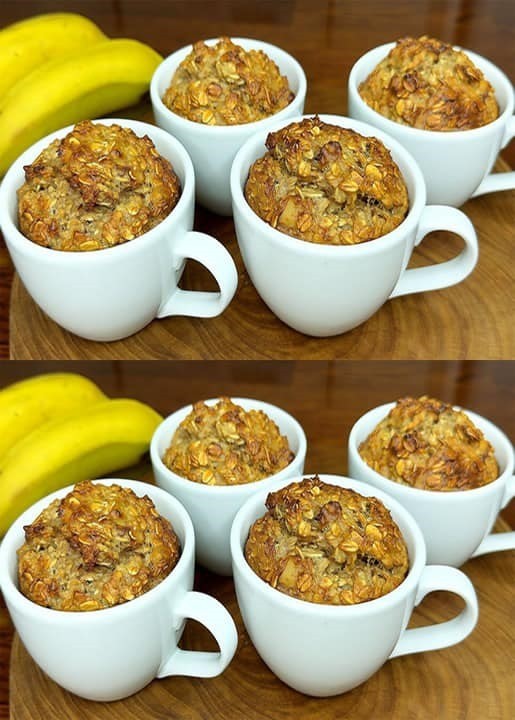 Banana Oatmeal Walnut Mug Cake 8