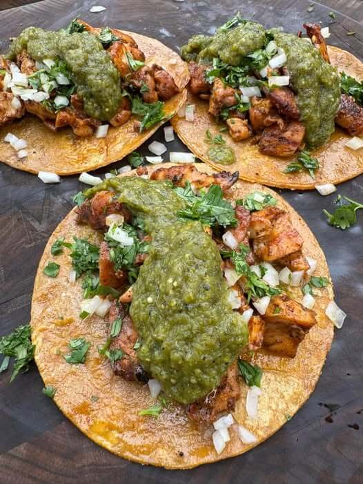 Mexican Grilled Chicken Tacos with Green Salsa 1