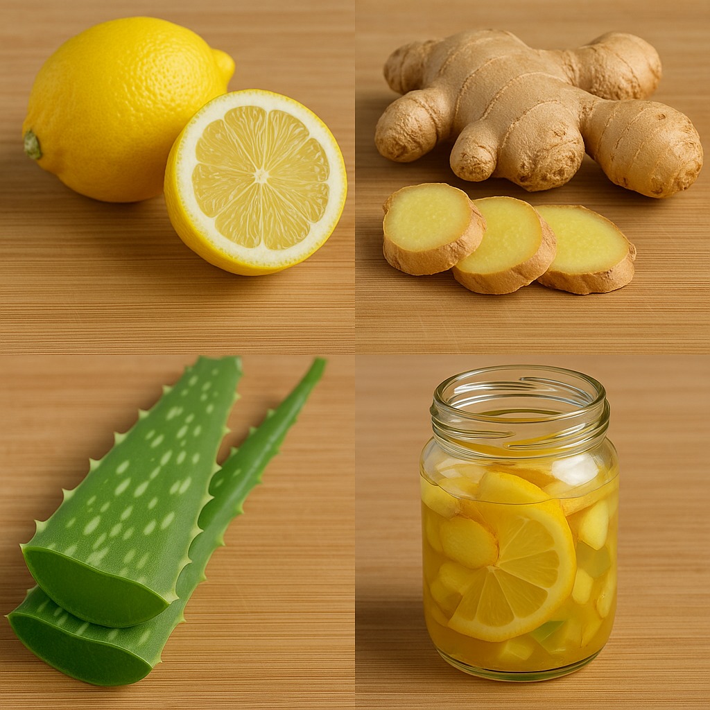 Grandma’s Immune-Boosting Natural Remedy with Lemon, Ginger, and Aloe Vera 1