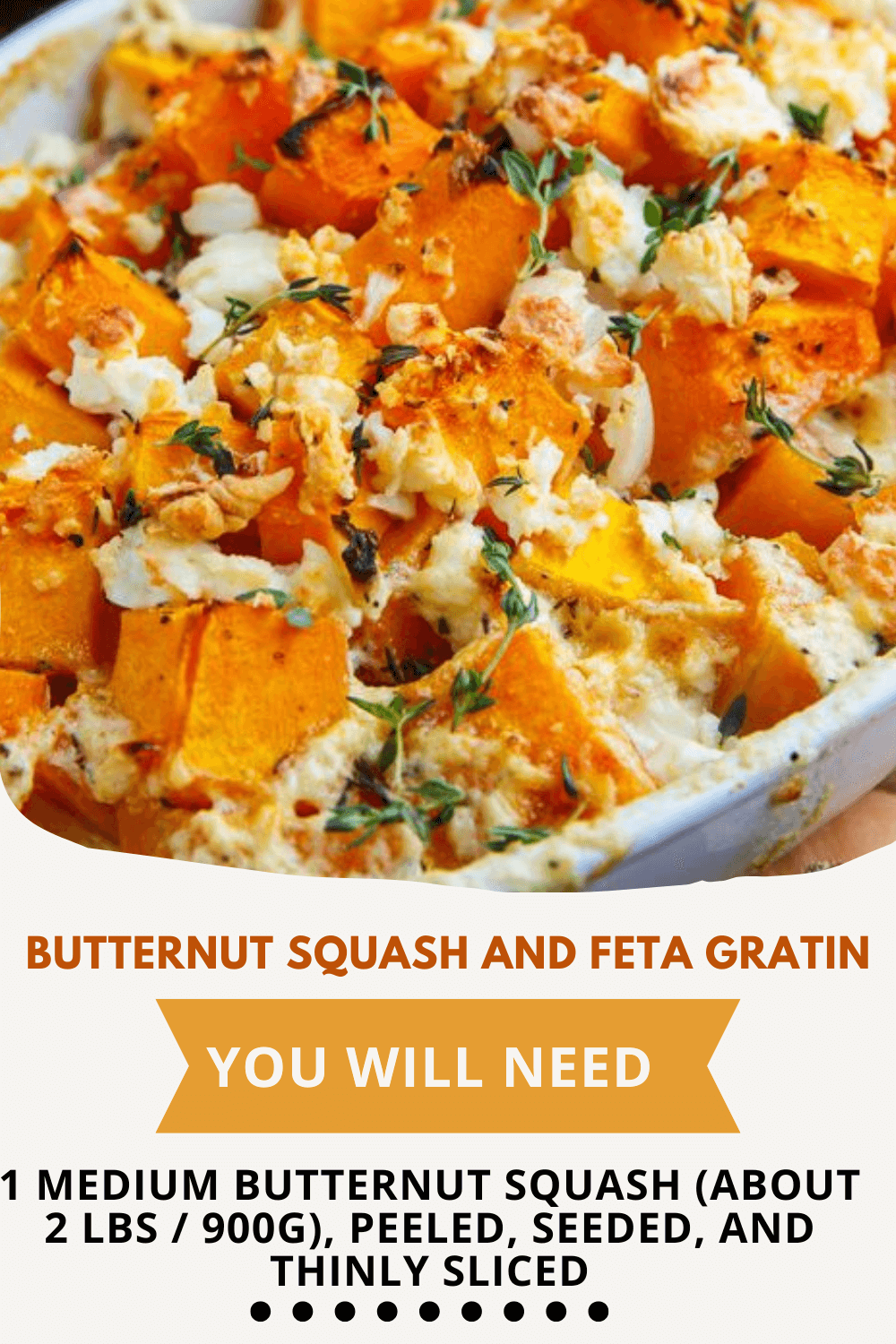 Butternut Squash and Feta Gratin 1