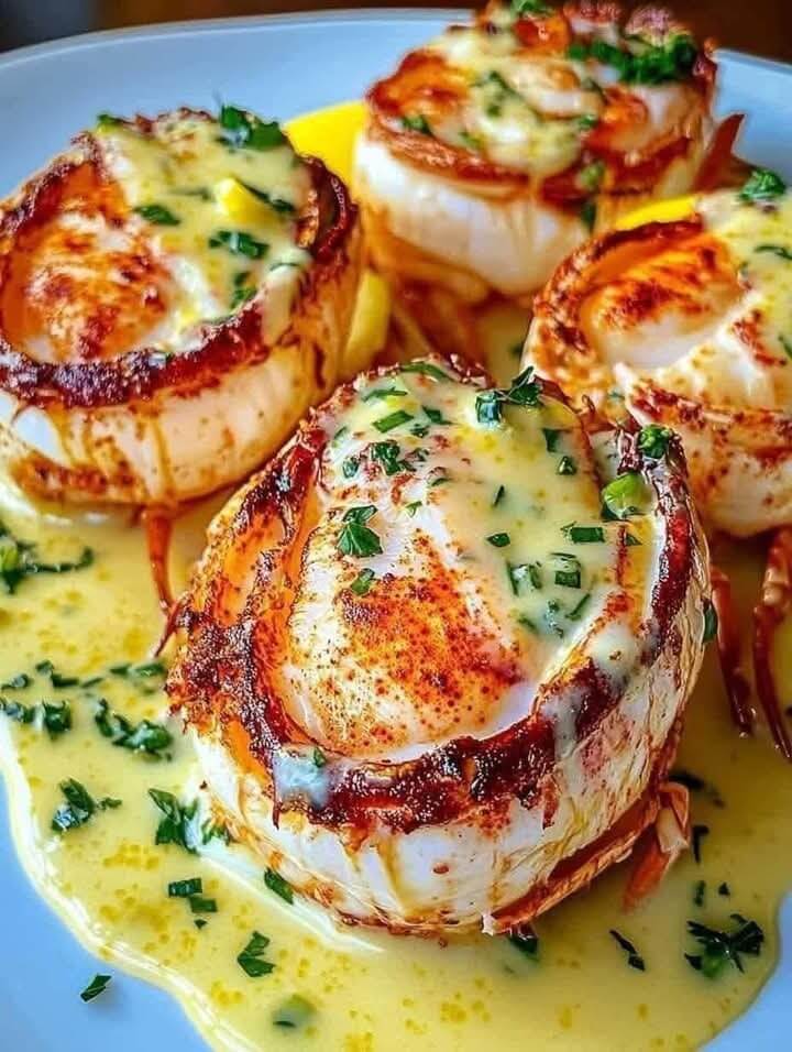 Seared Lobster Tails with Garlic Butter Sauce  1