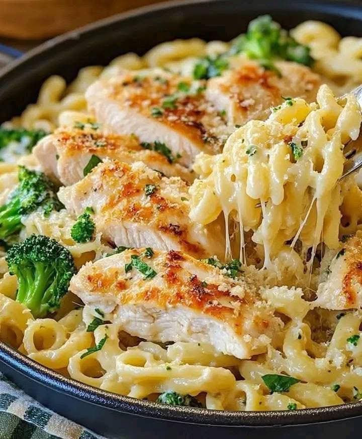 Mediterranean Creamy Chicken and Broccoli Pasta 1