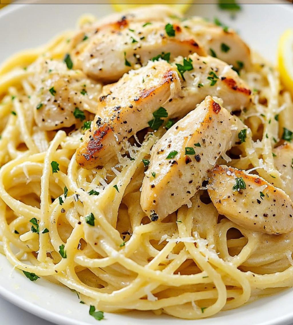 Mediterranean Lemon Chicken Pasta 1