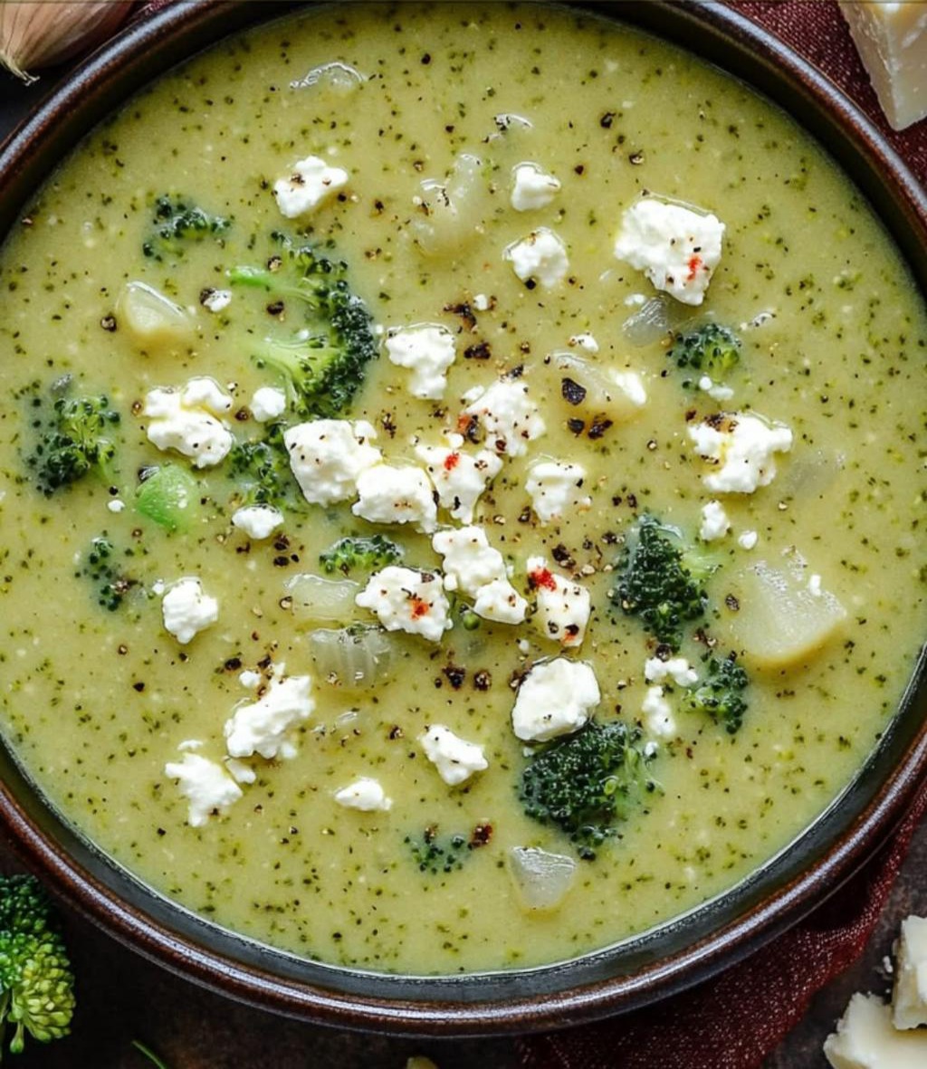 Mediterranean Broccoli Feta Soup 1