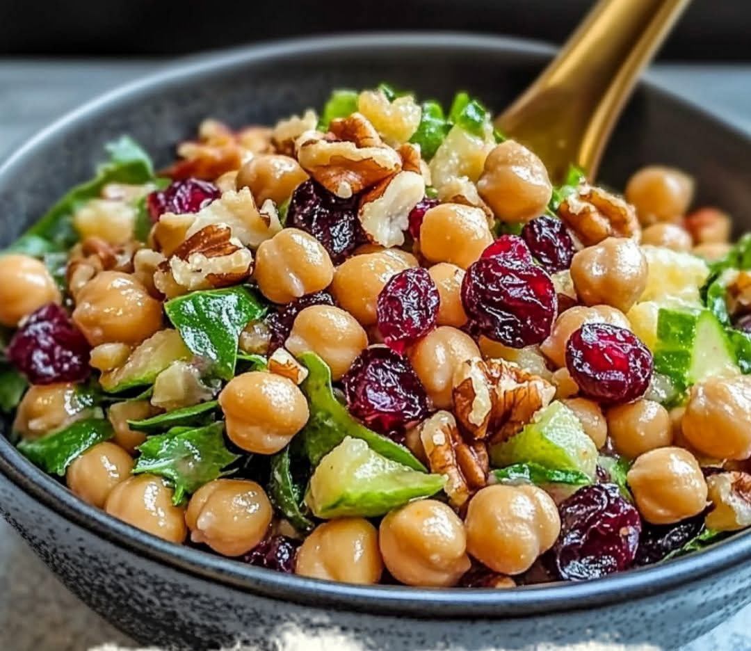 CRANBERRY WALNUT CHICKPEA SALAD WITH ORANGE VINAIGRETTE 1