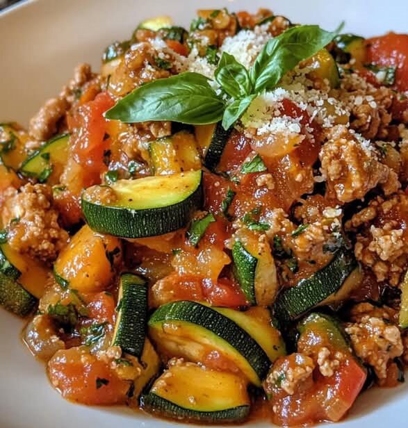 Mediterranean Italian Turkey Zucchini Skillet 1