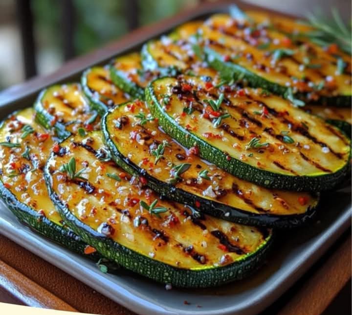 Mediterranean Sweet & Spicy Grilled Zucchini 1