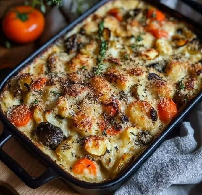 Mediterranean Winter Vegetable Gratin with Feta 1