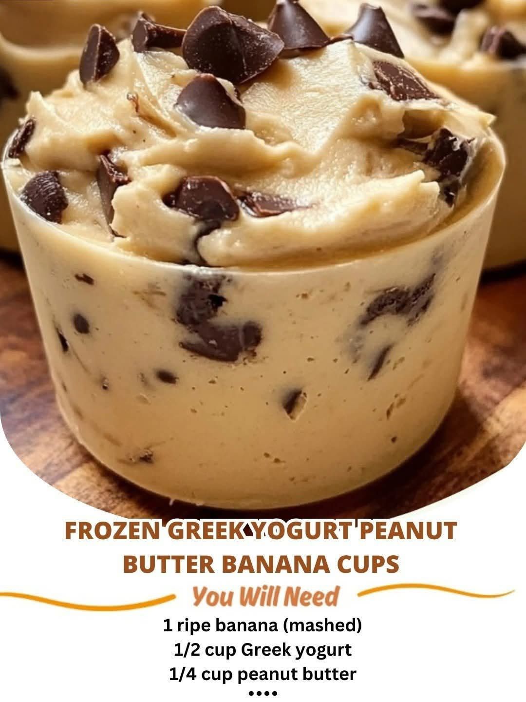 Frozen Greek Yogurt Peanut Butter Banana Cups 1