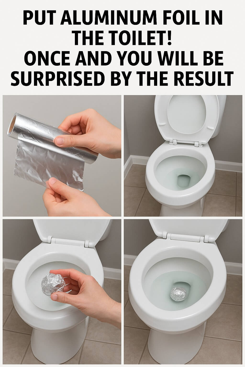 Surprise Result: Putting Aluminum Foil in Your Toilet 1