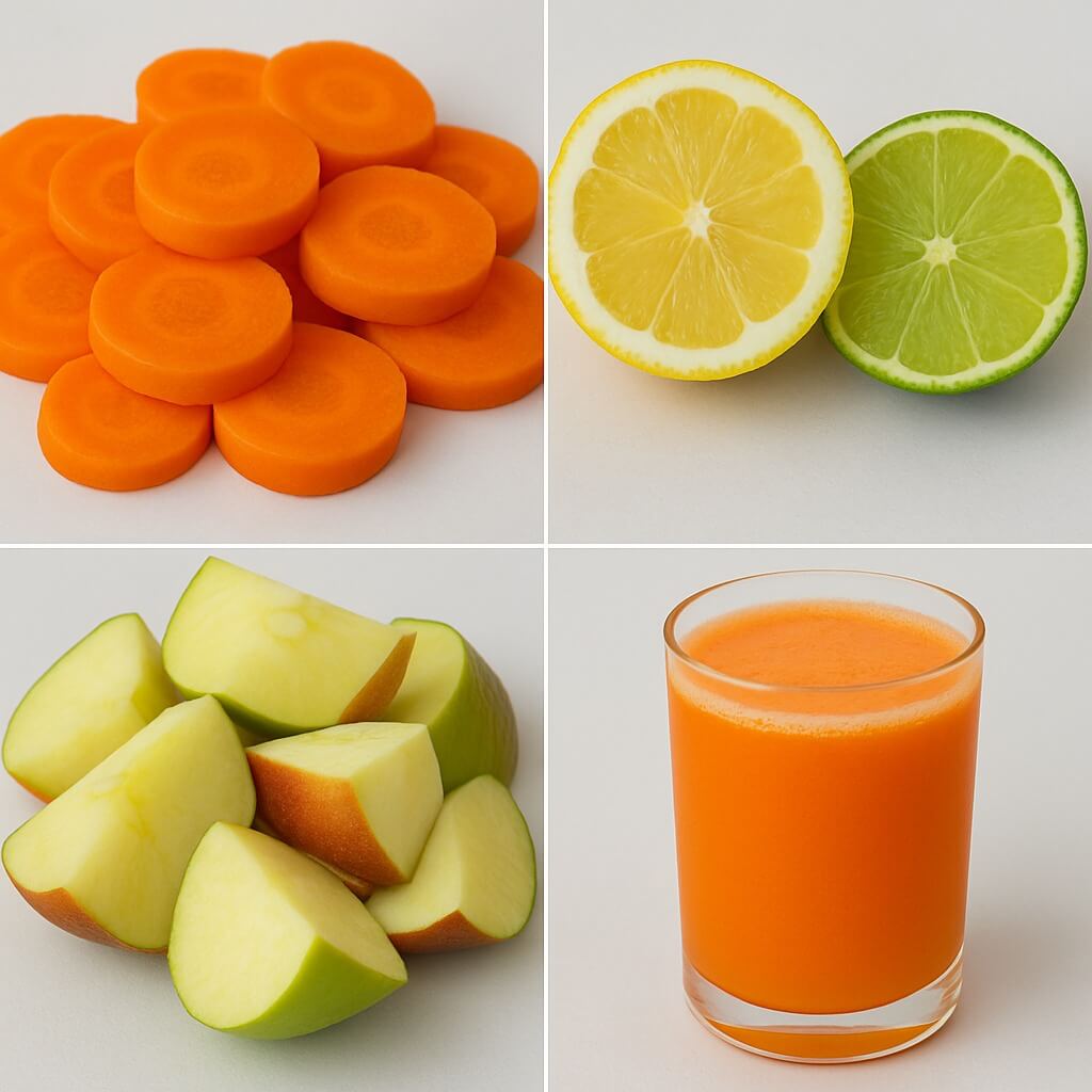 Refreshing Carrot, Lemon/Lime, and Apple Juice Recipe 1