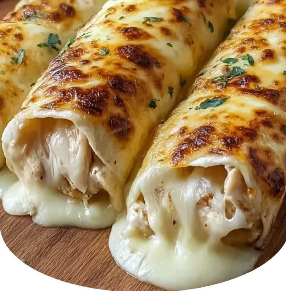 Delicious Cheesy Garlic Chicken Wraps 1