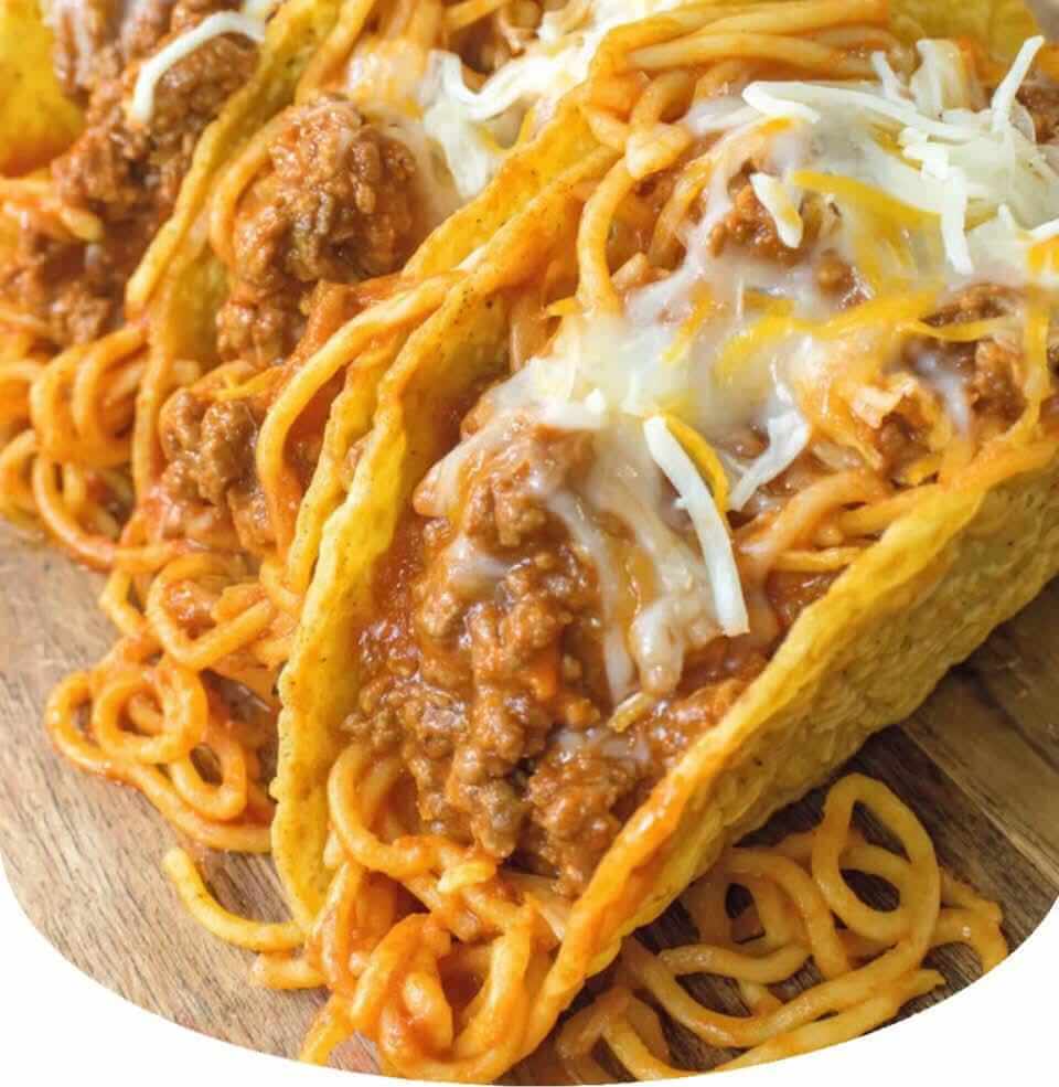 Mediterranean Spaghetti Tacos 1