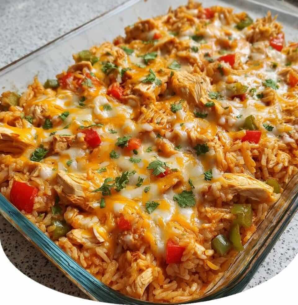Mediterranean Fajita Chicken Casserole Bake 1