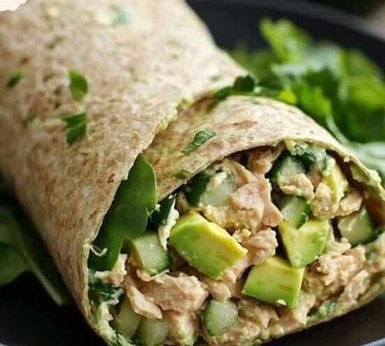 Mediterranean Tuna Avocado Salad Wraps With Fresh Greens 1