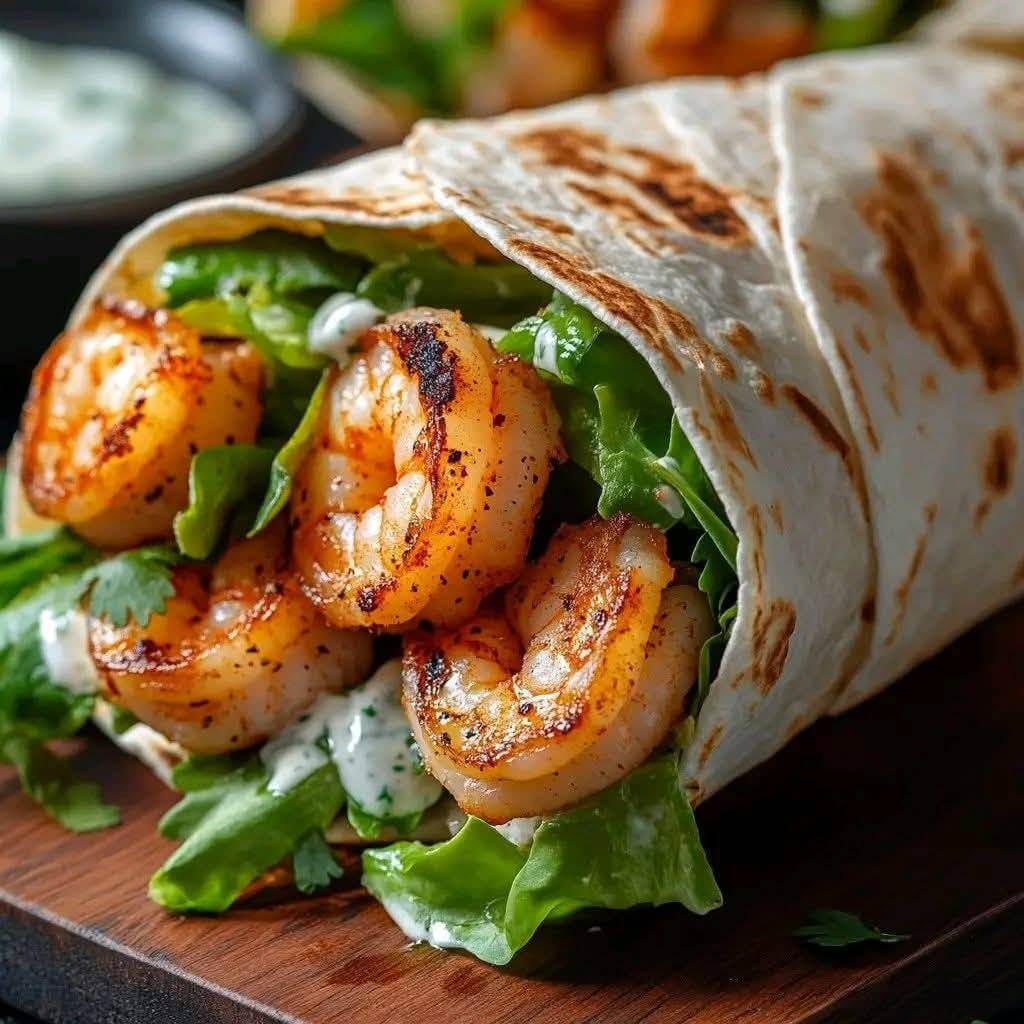 Chili-Lime Shrimp Lettuce Wraps with Creamy Cilantro Sauce 1