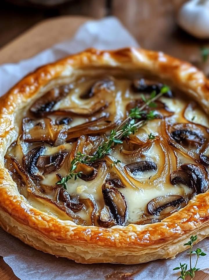 Mediterranean French Onion & Mushroom Tart with Gruyère 1