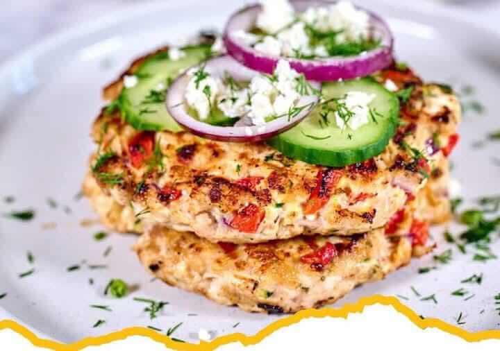 Feta & Sun-Dried Tomato Chicken Burgers 1