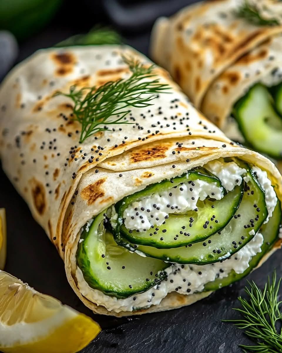 Cucumber Cottage Cheese Wraps 1