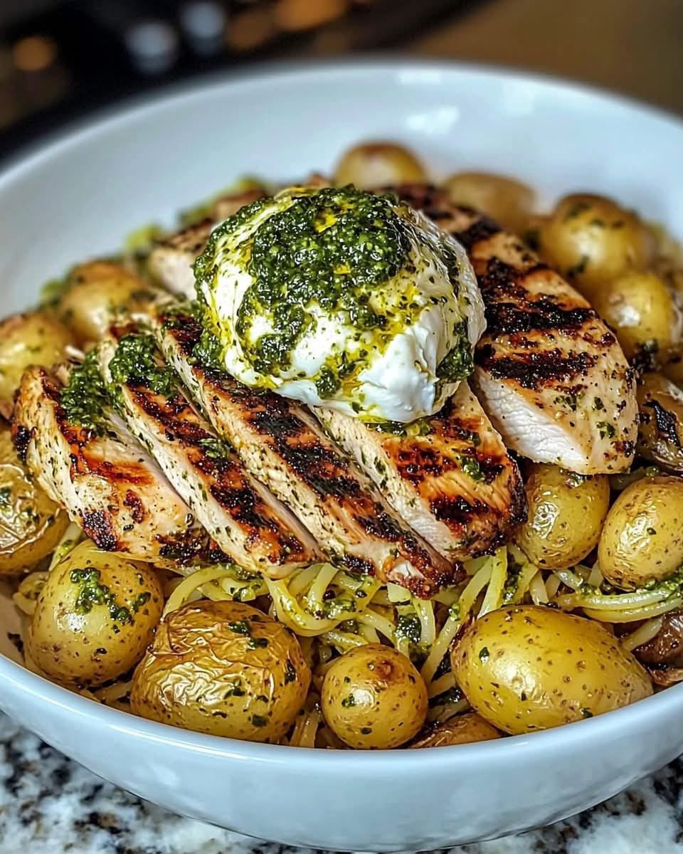 Grilled Chicken and Herb Potato Bowl with Spaghetti 1