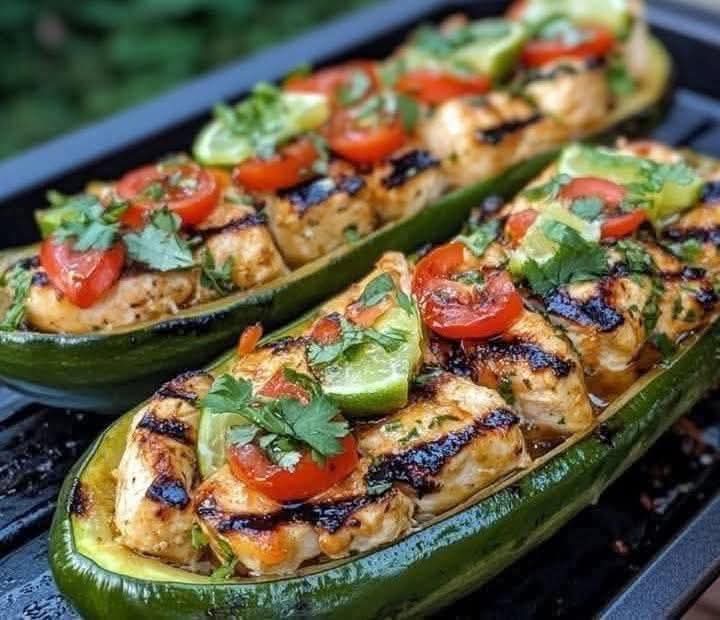 Mediterranean Zesty Grilled Chicken & Honey Lime Zucchini Boats 1