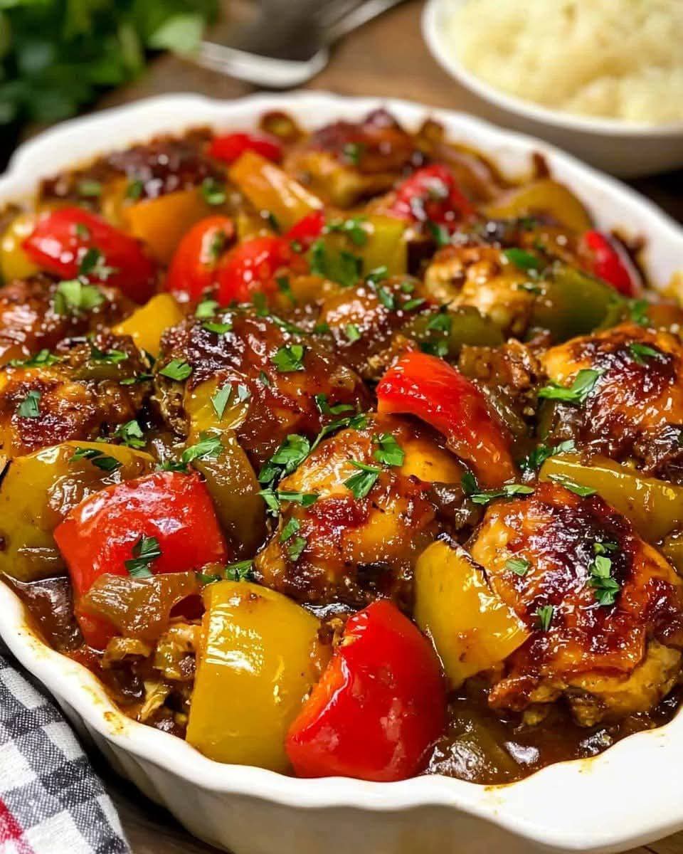 Mediterranean Baked Chicken Thighs with Bell Peppers 1