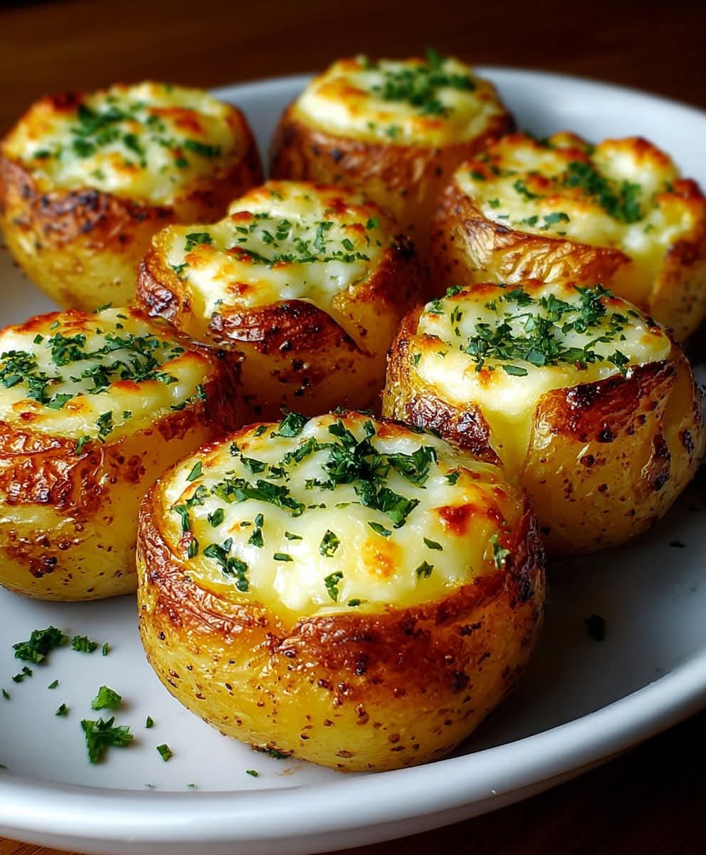 Mediterranean Stuffed potato cups with savoury meat and cheese filling 1