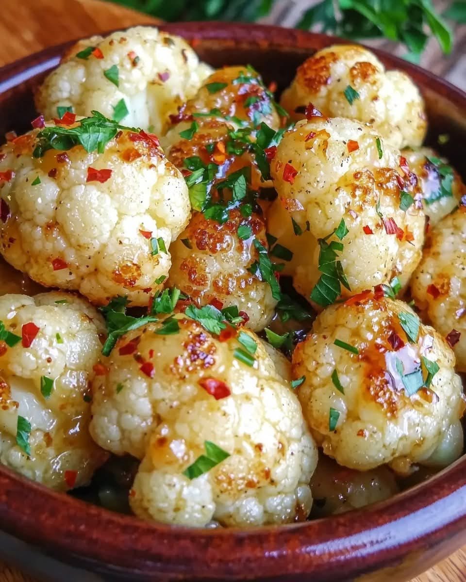 Mediterranean Miso Garlic Roasted Cauliflower 1