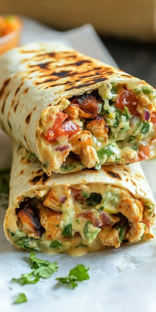 Mediterranean Chipotle Ranch Grilled Chicken Burrito 1