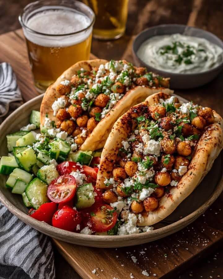 Crispy Roasted Chickpea & Feta Pita Pockets 1