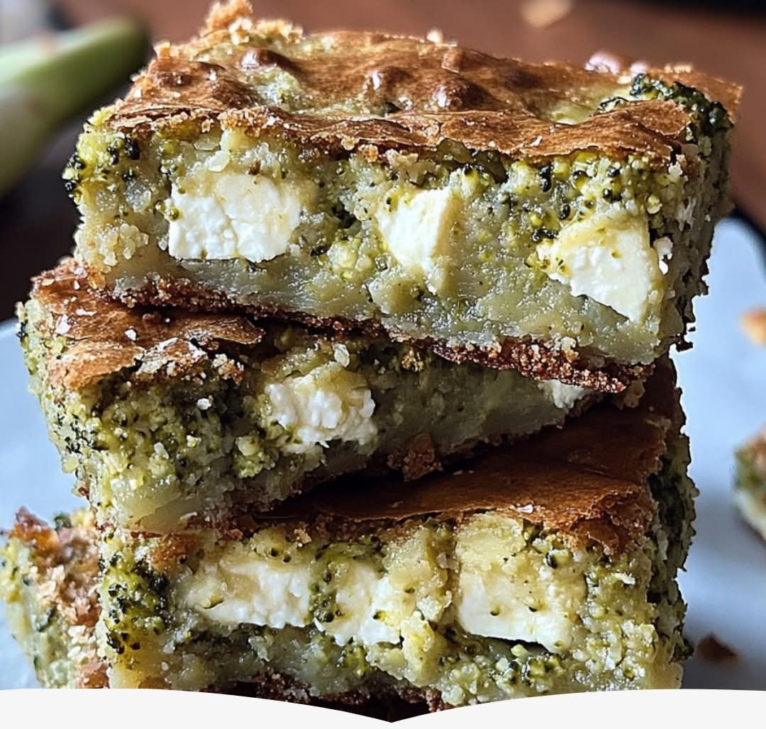 Mediterranean Broccoli and Feta Brownies 1
