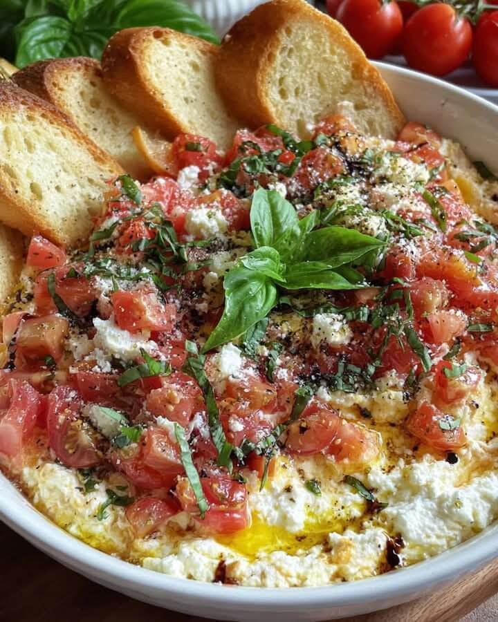 Mediterranean Caprese Bruschetta Dip 1