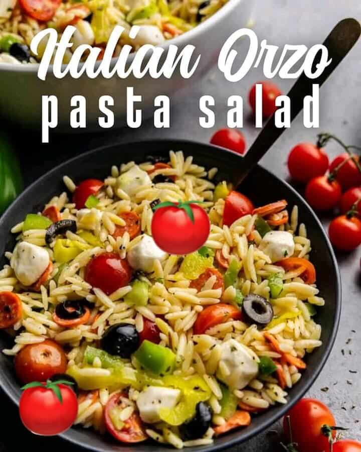Mediterranean Italian Orzo Pasta Salad 1