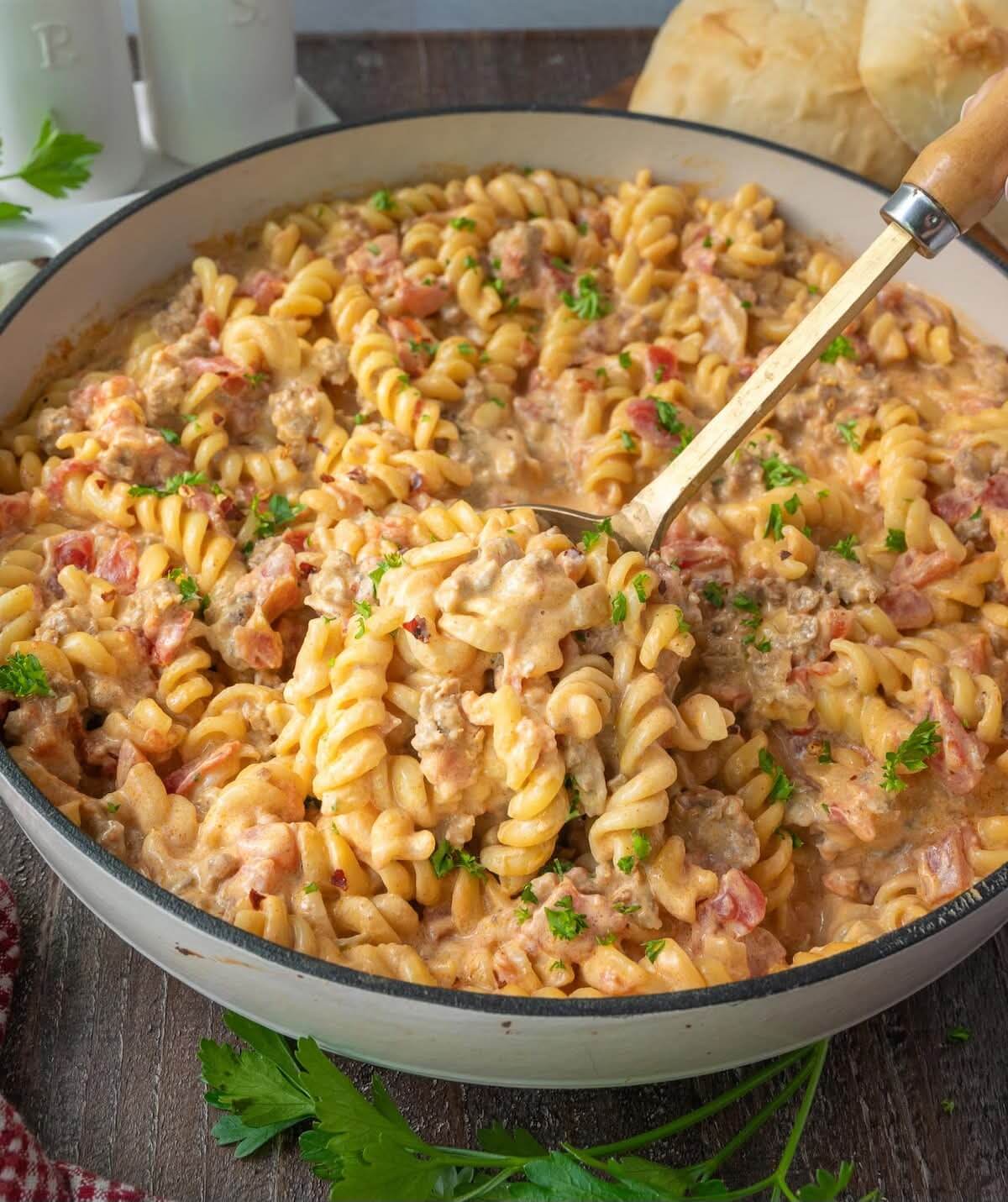 Creamy Rotel Pasta with Sausage 1