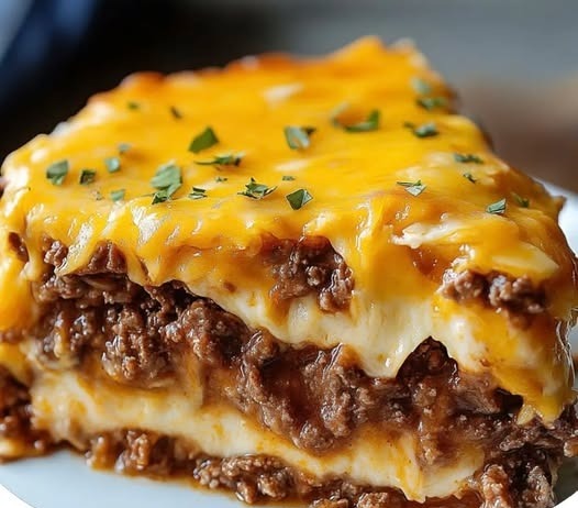 Air Fryer Upside-Down Cheesy Beef Cake 1