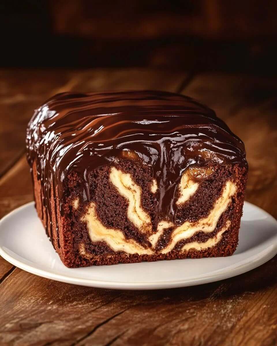 Marbled Chocolate Banana Bread 1
