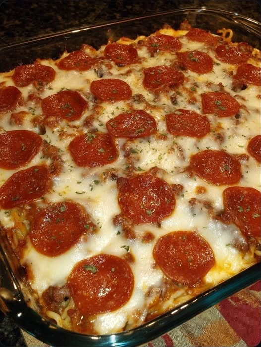 Pizza Spaghetti Casserole 1