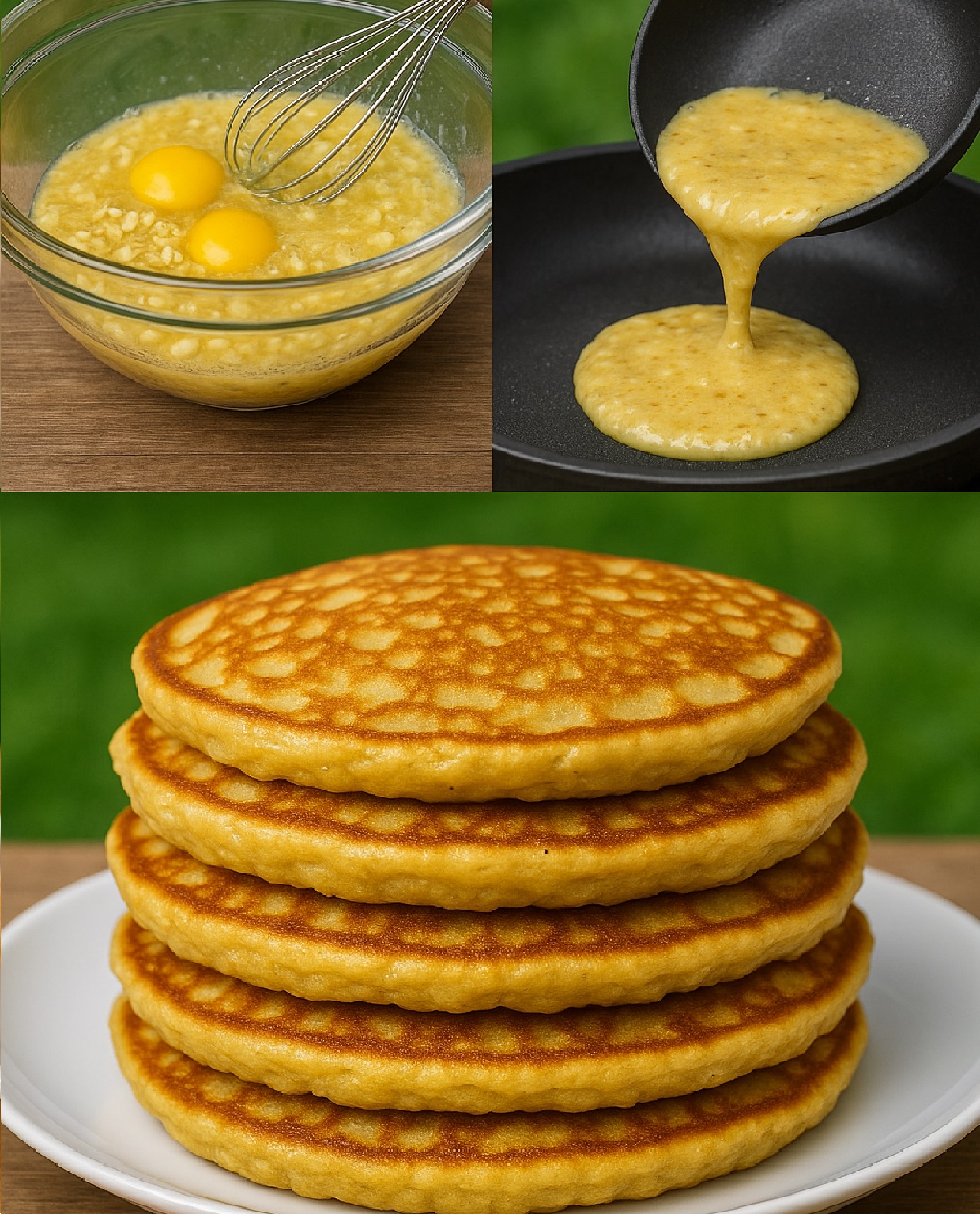 Flourless Vanilla Oatmeal Pancakes 1