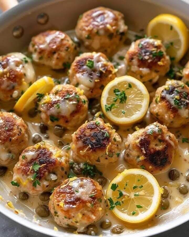 Mediterranean Parmesan Chicken Piccata Meatballs 1