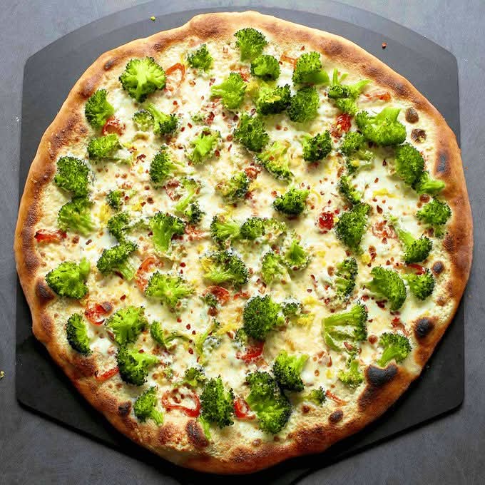 Mediterranean Homemade Vegan Broccoli Pizza 1