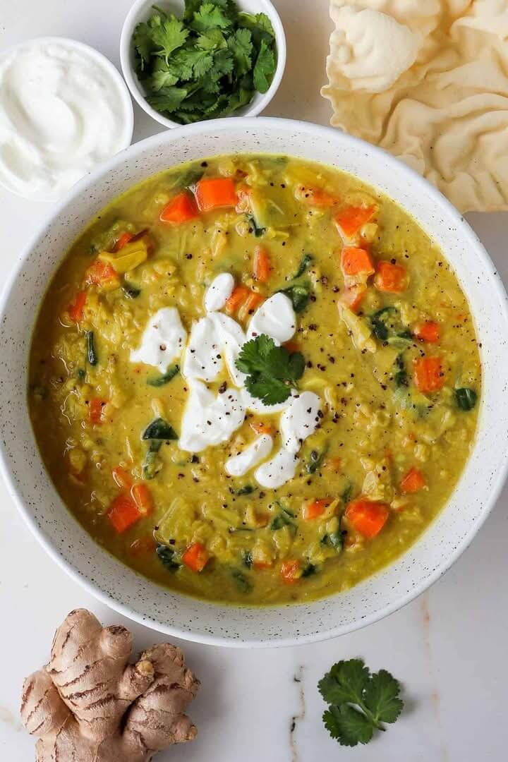 Mediterranean Creamy Carrot & Lentil Soup (Vegan) 1