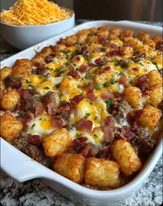 Air Fryer Tater Tot Breakfast Casserole 1