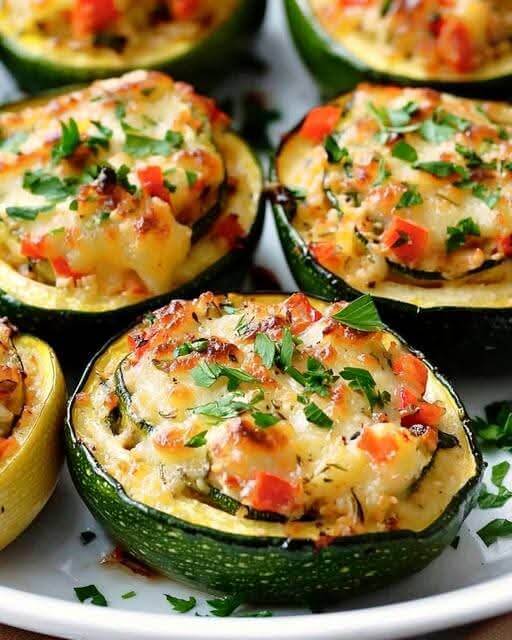 Mediterranean Stuffed Round Zucchini 1