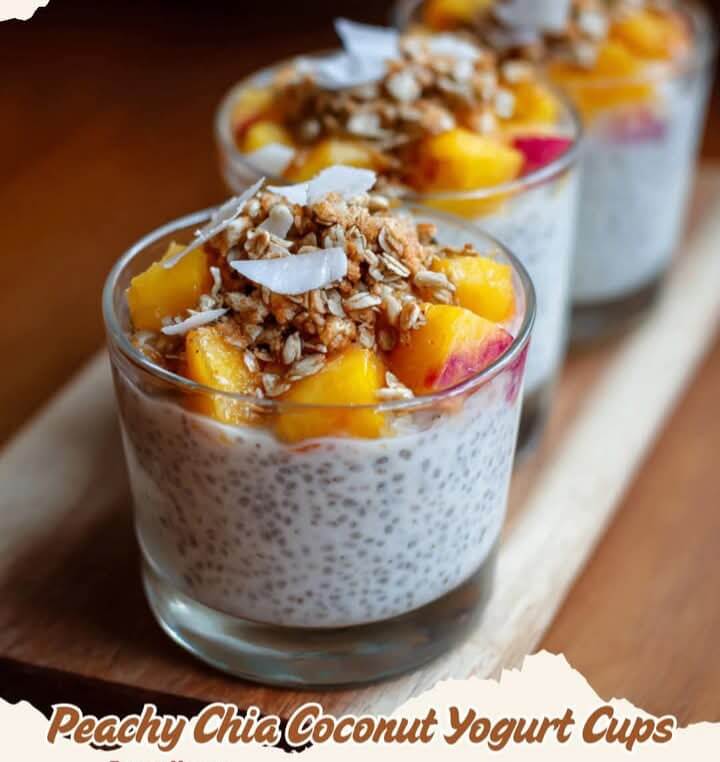 Peachy Chia Coconut Yogurt Cups  1