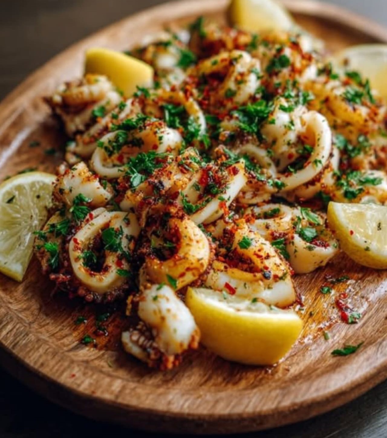 Mediterranean Grilled Galamari with Lemon & Chilli Oil 1