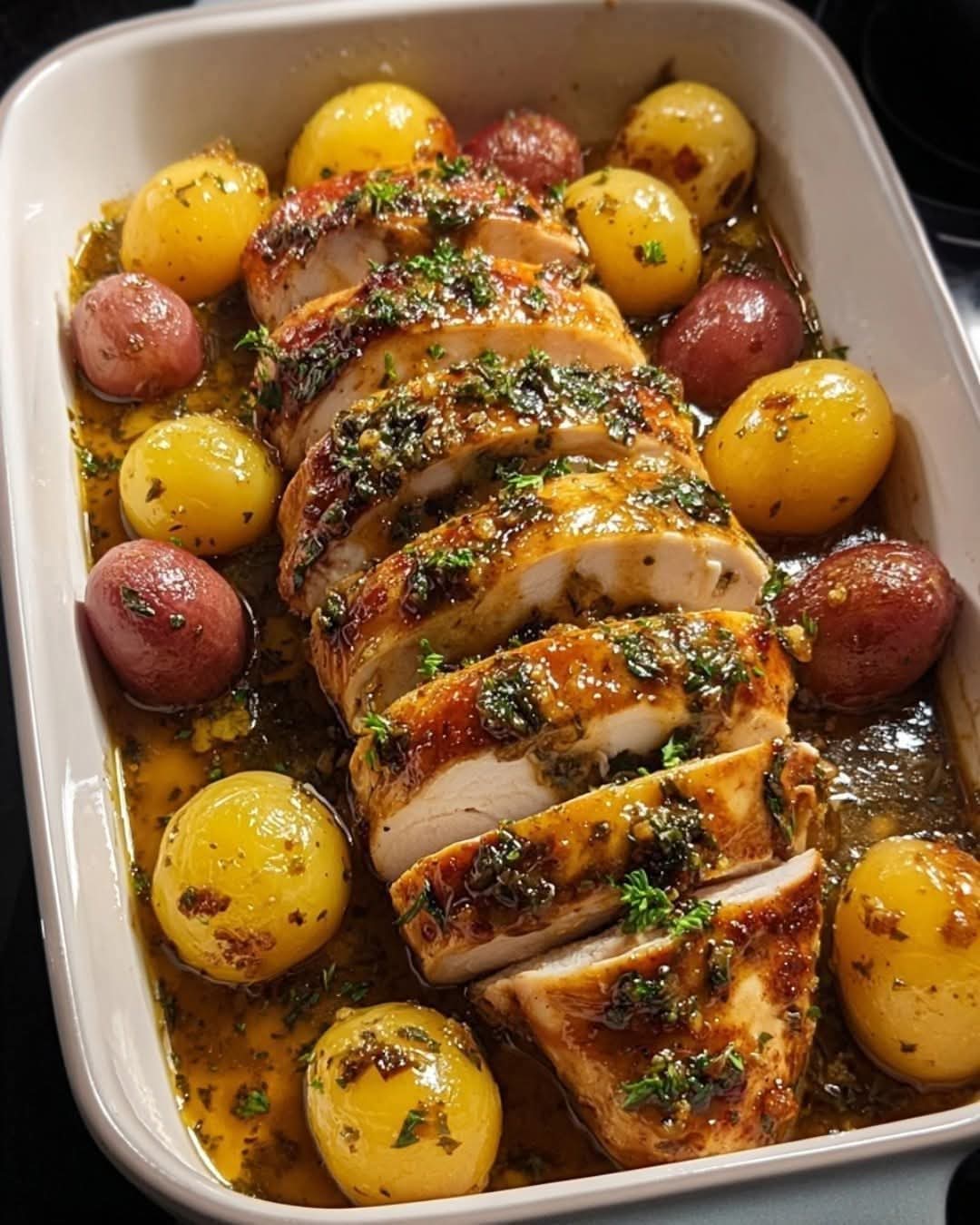Mediterranean Juicy Herb-Roasted Chicken Breast with Baby Potatoes 1
