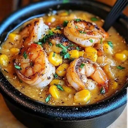 Mediterranean New Orleans Shrimp and Corn Bisque 1