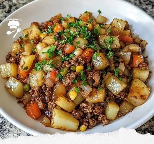 Mediterranean Hamburger Hash 1