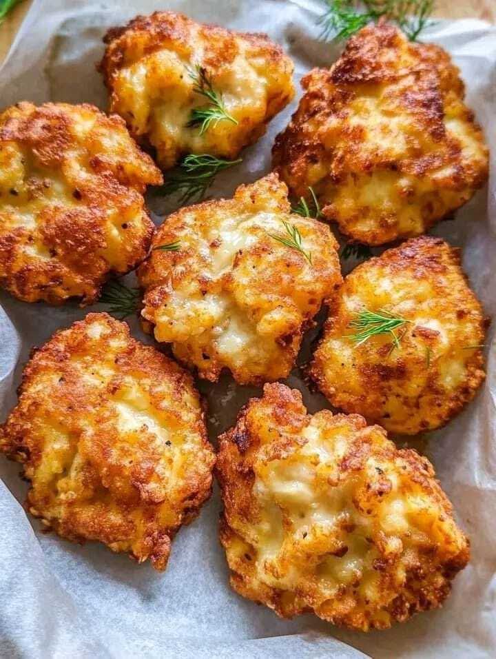 Mediterranean Air Fryer Cheesy Chicken Fritters 1