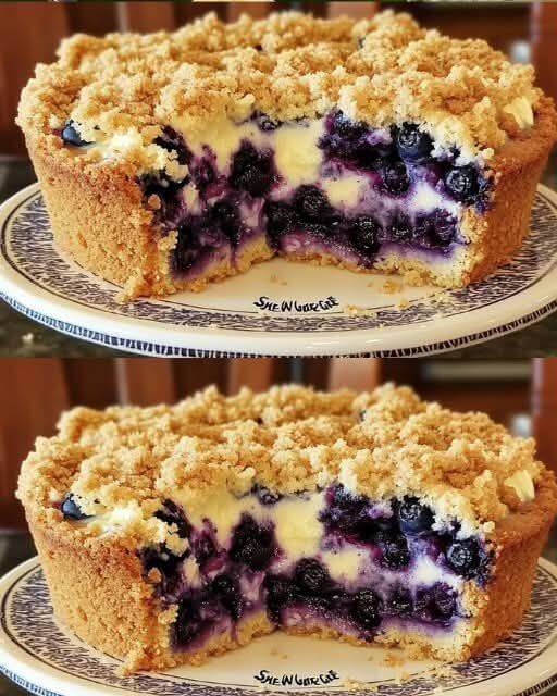 Blueberry Cream Cheese Crumb Cake 6